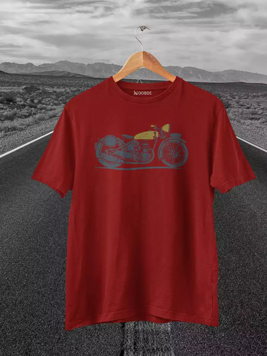 RED motorbike t shirt for men 
