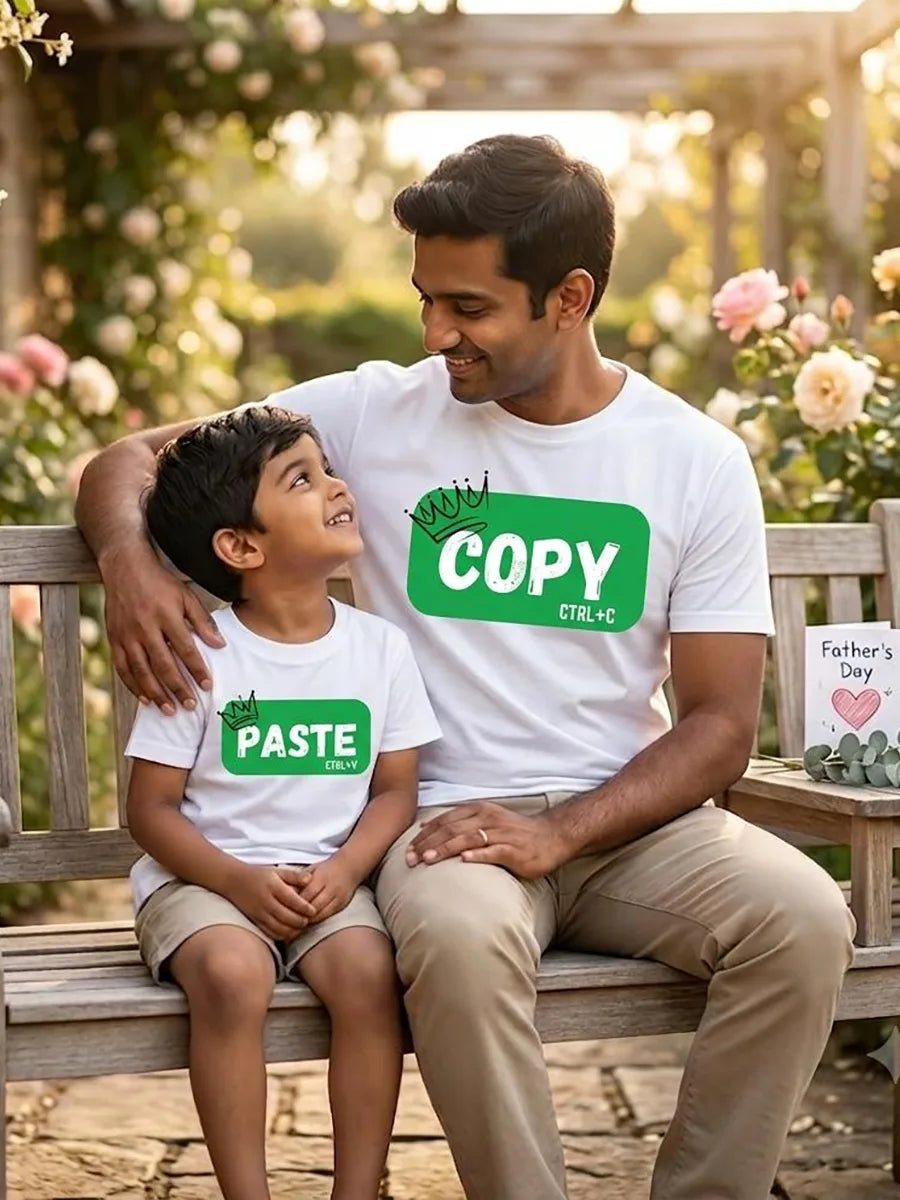 Copy Paste Matching Father Son / Father Daughter Combo T-Shirt | Dad & Kid Matching Tees. "Because every legend deserves a copy."