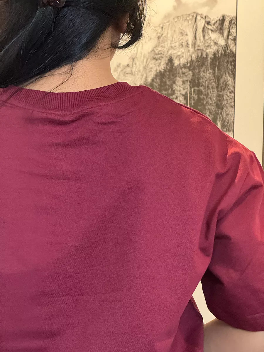 burgundy t shirt india 