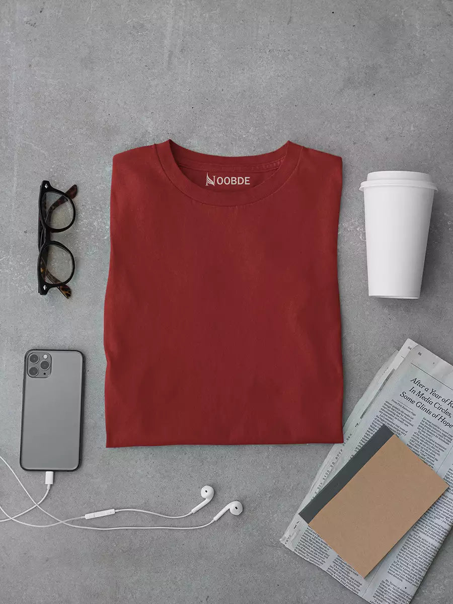 plain  maroon t shirt for boys