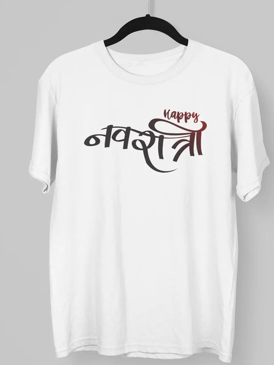 Nine Devoted Navratri Oversized Unisex T-Shirt, white, oversized fit, Navratri goddesses front graphic – NOOBDE