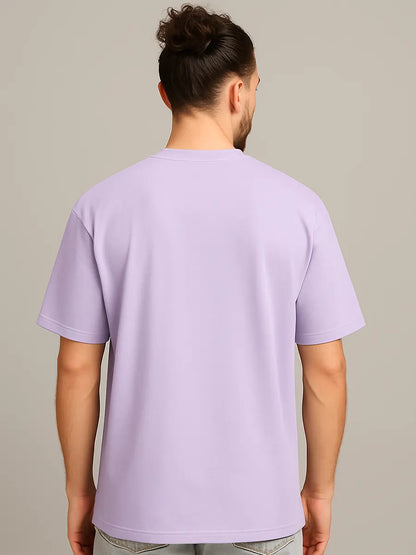 Plain Lavender Oversize T-Shirts for Men