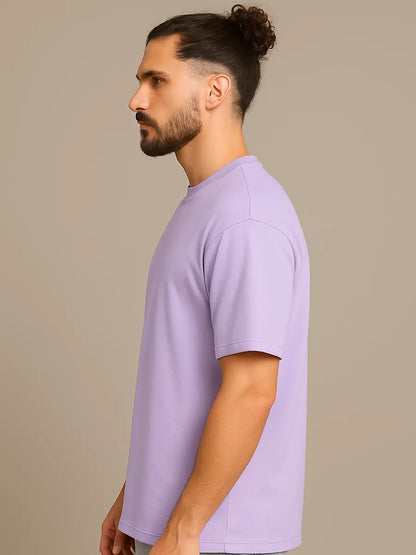 Plain Lavender Oversize T-Shirts for Men