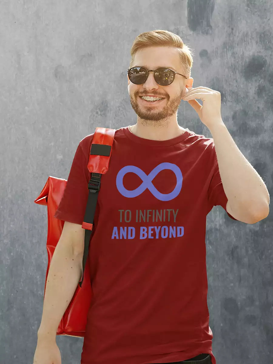 infinity red t shirt for men