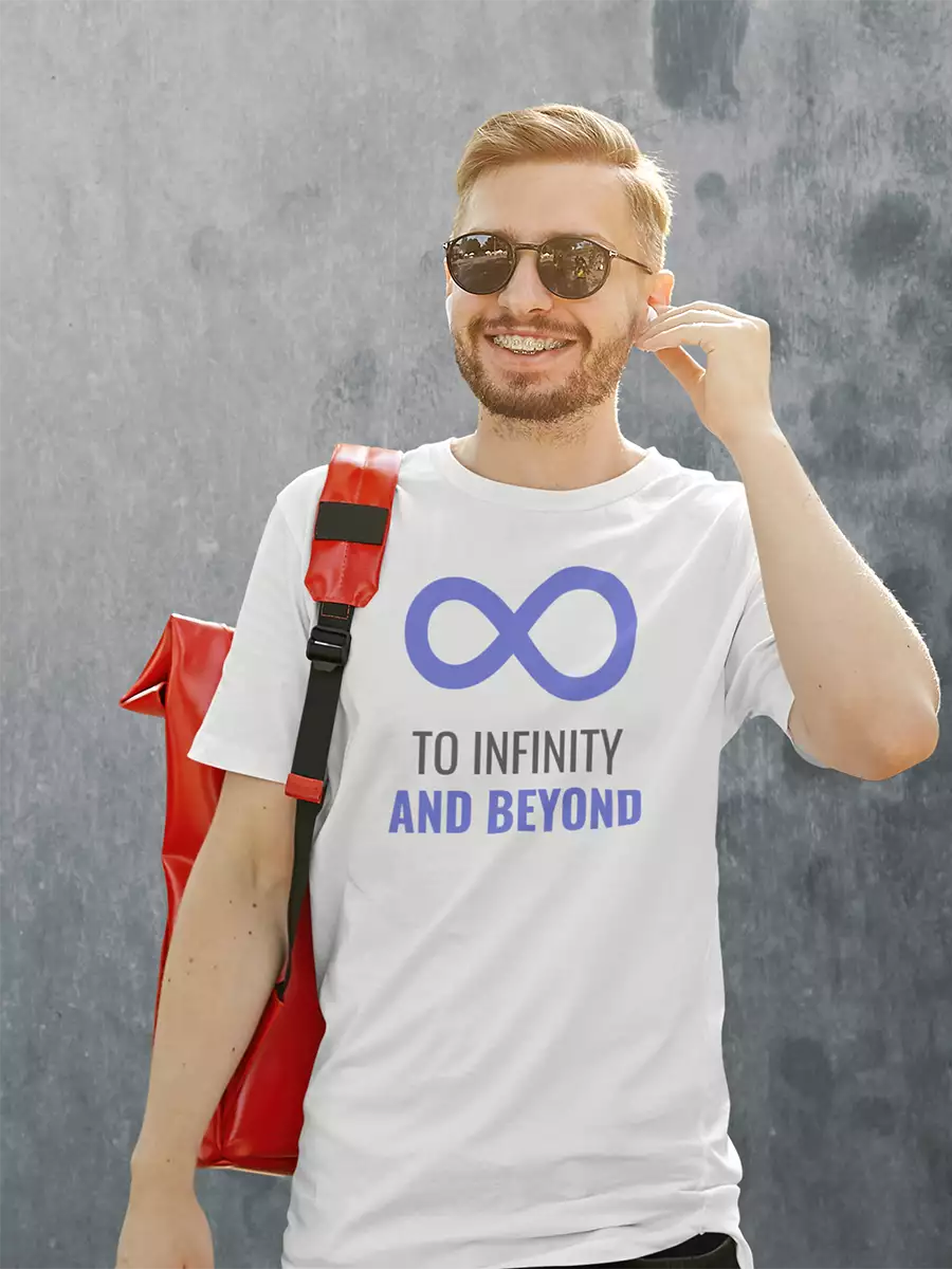 white infinity t shirt for men
