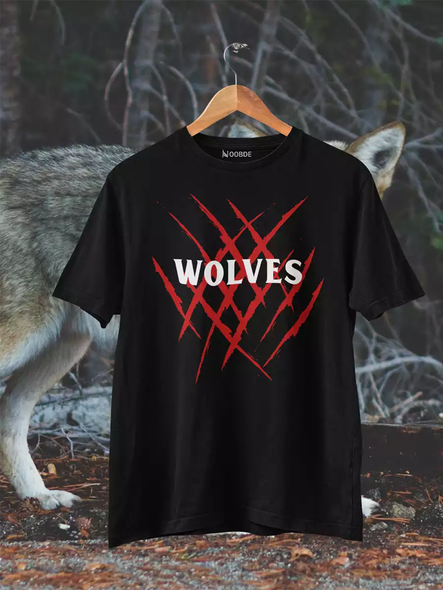 Black wolves men's t shirt 