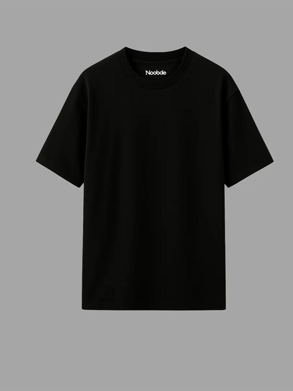 Black Plain Oversized T-shirt for Women